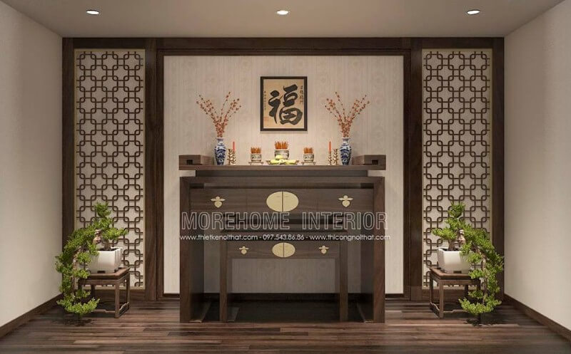 Thiết kế nội thất phòng thờ đẹp, sang trọng tại Gamuda. Thiết kế nội thất biệt thự