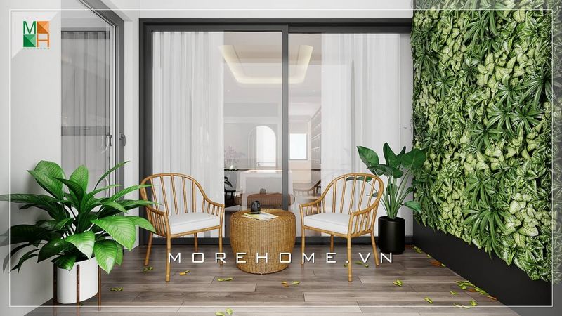 Mẫu bàn 2 ghế thiết kế rất độc đáo chỉ dành riêng cho không gian ban công này, tăng sự tận hưởng và mang lại cảm giác thư giãn cao