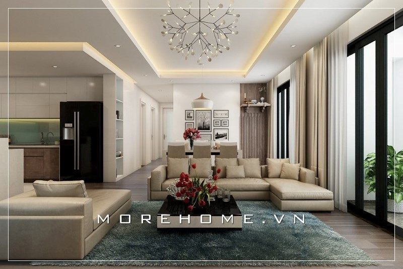 Bàn trà mặt đá màu đen mang đến sự sang trọng và tinh tế cho không gian sống của gia đình.