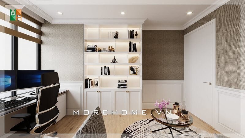 Nhìn thấy mẫu thiết kế nội thất cho phòng làm việc hiện đại của các căn hộ, nhà phố và biệt thự.
